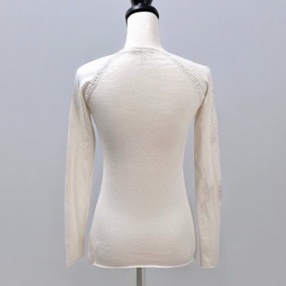 NWT Tess Giberson Ivory Open Stitch Knit Sweater Pullover Top Women’s Small - Picture 2 of 8